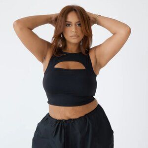 Peek-a-Boo Black Brami Tank